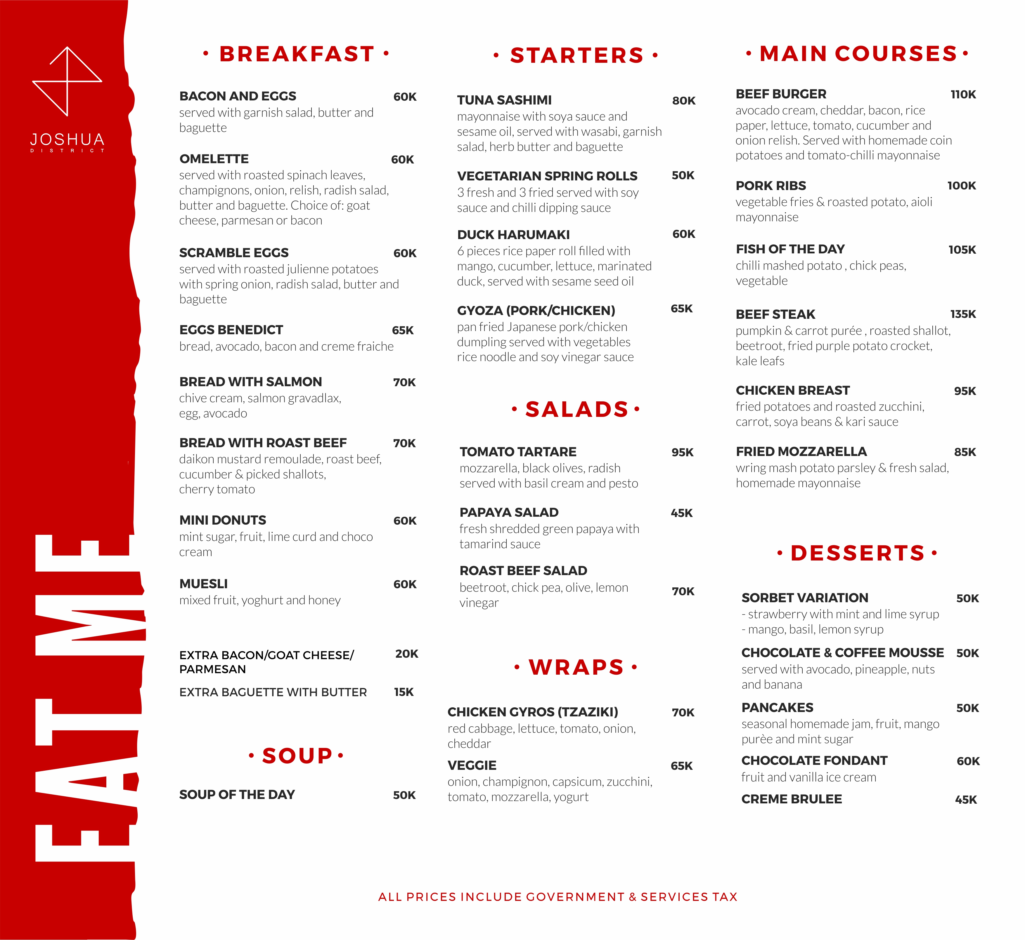 JD MENU NEW 2019 - MENU1 JD MENU NEW 2019 - MENU1
